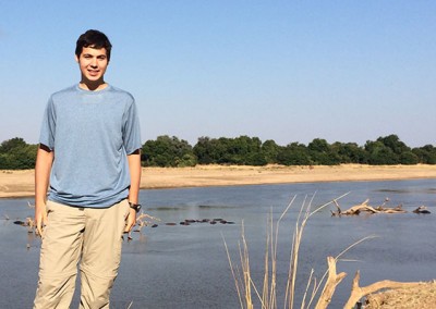 Josh in South Luangwa National Park, Zambia. South Luangwa is known for its large elephant population.